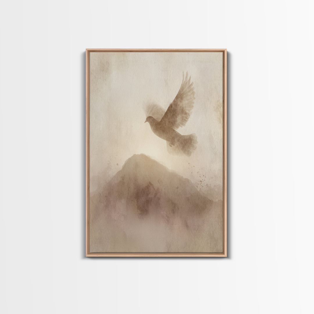 Silent Ascent – Framed Canvas Print – Christian Wall Art – Christian Art Canvas – Subtle Christian Art – Christian Art Print – Minimalist C