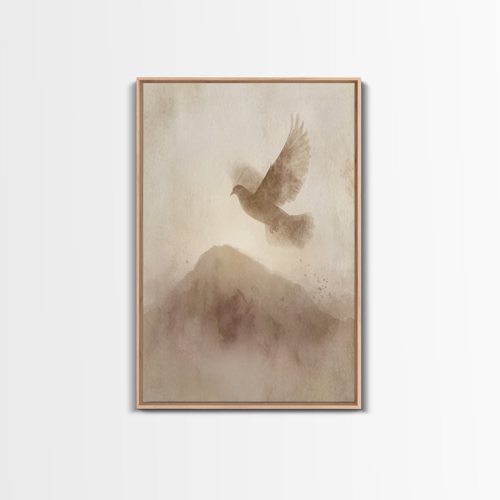 Silent Ascent – Framed Canvas Print – Christian Wall Art – Christian Art Canvas – Subtle Christian Art – Christian Art Print – Minimalist C