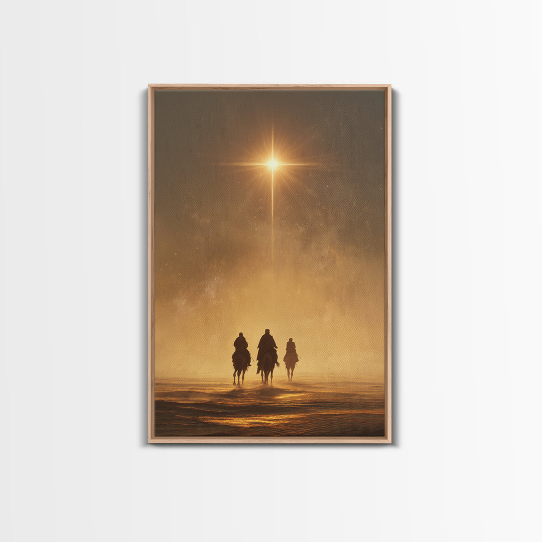 Cross Of Dawn – Framed Canvas Print – Jesus Painting – Christian Wall Art – Christian Art Canvas – Christian Christmas Art – Christmas Art