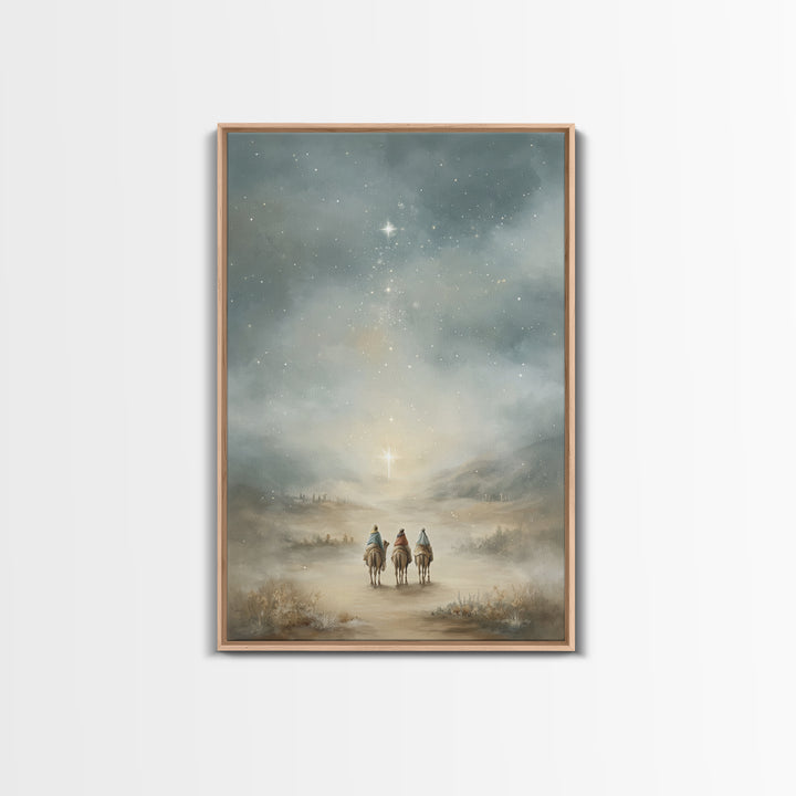 Heavenly Road – Framed Canvas Print – Christian Christmas Art – Christian Art Canvas – Christian Wall Art – Christmas Art – Jesus Painting
