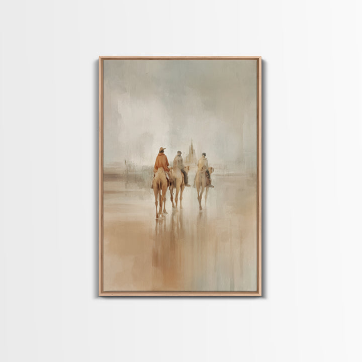 Nativity Road – Framed Canvas Print – Christian Christmas Art – Christian Wall Art – Christian Art Canvas – Jesus Painting – Christmas Art