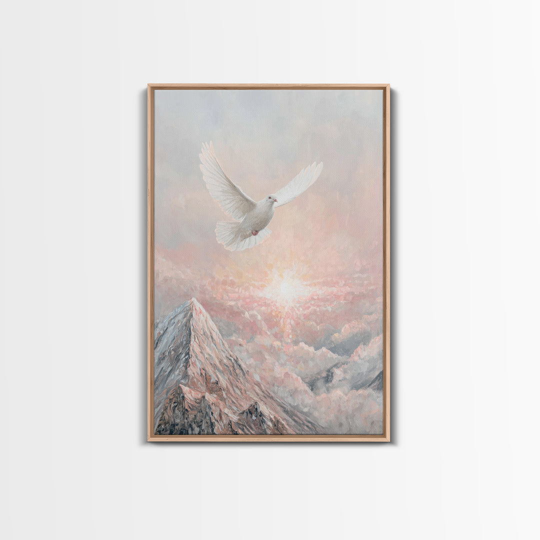 Rise of Peace – Framed Canvas Print – Christian Wall Art – Christian Art Canvas – Christian Art Print – Modern Christian Art – Christian Pa