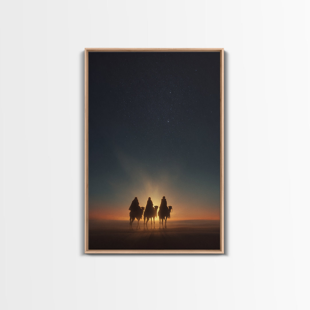 Holy Arrival – Framed Canvas Print – Jesus Painting – Christian Christmas Art – Christian Art Canvas – Christian Wall Art – Christmas Art