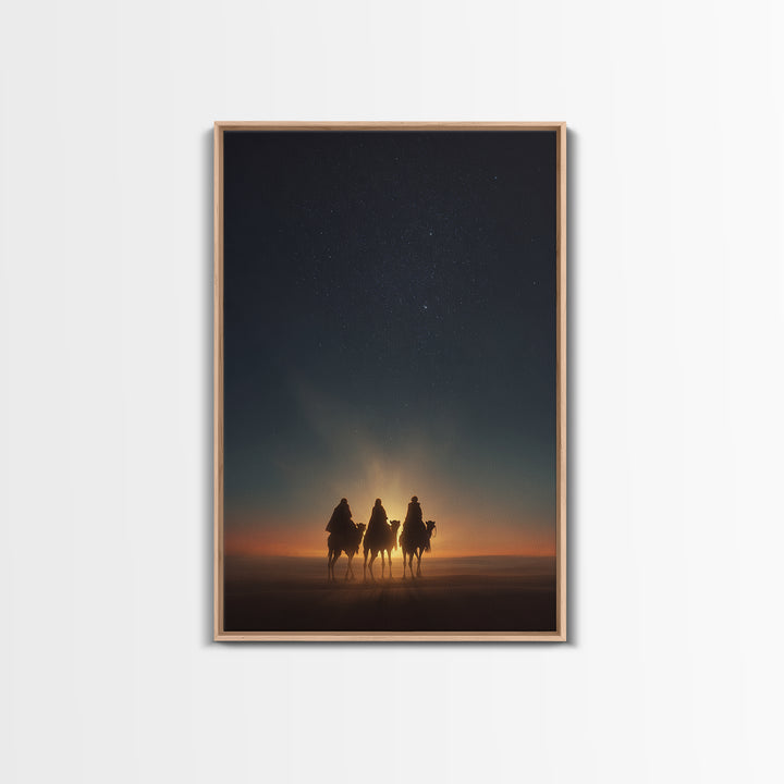 Holy Arrival – Framed Canvas Print – Jesus Painting – Christian Christmas Art – Christian Art Canvas – Christian Wall Art – Christmas Art