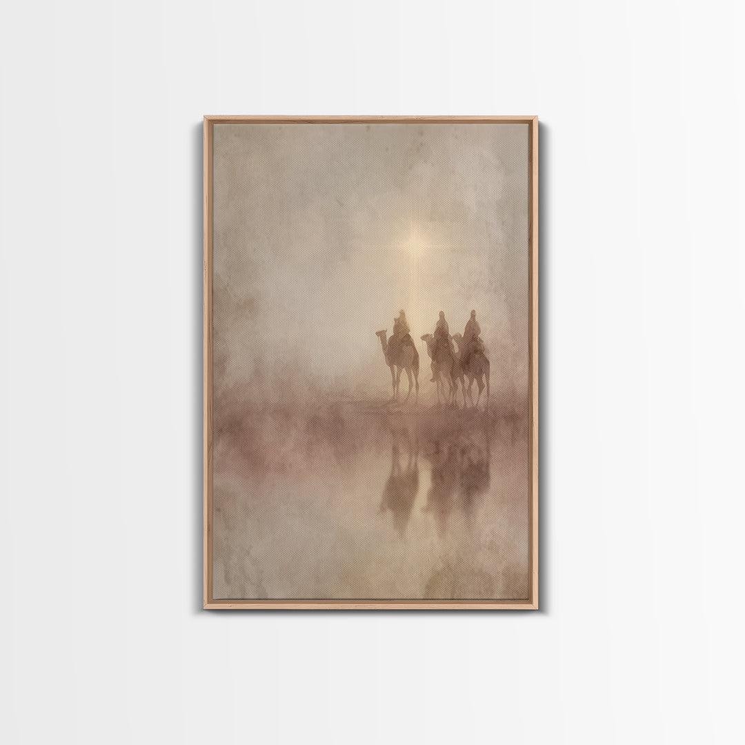 The Guiding Star – Framed Canvas Print – Christian Wall Art – Christian Art Canvas – Christmas Art – Christian Christmas Art – Christian De