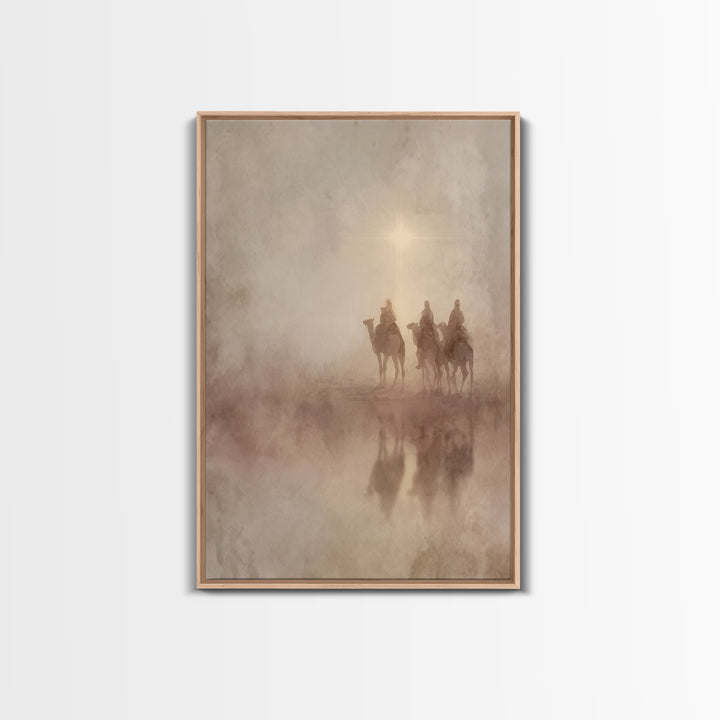 The Guiding Star – Framed Canvas Print – Christian Wall Art – Christian Art Canvas – Christmas Art – Christian Christmas Art – Christian De