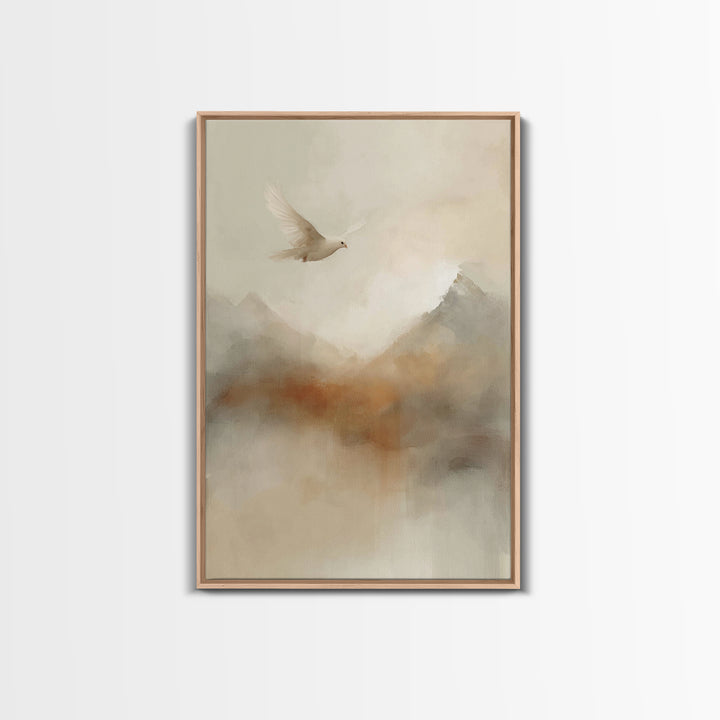 Peaceful Ascent – Framed Canvas Print – Christian Wall Art – Christian Art Canvas – Minimalist Christian Art – Christian Gift – Jesus Art