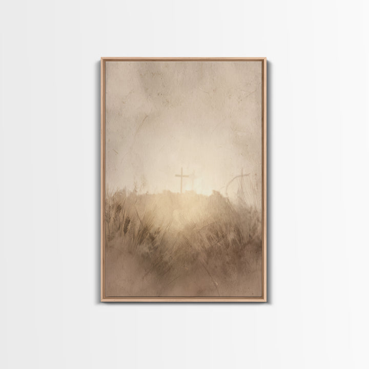 Horizon Of Mercy, Framed Canvas Print, Christian Wall Art, Christian Art Canvas, Abstract Christian Art, Christian Gift, Christian Art Prin