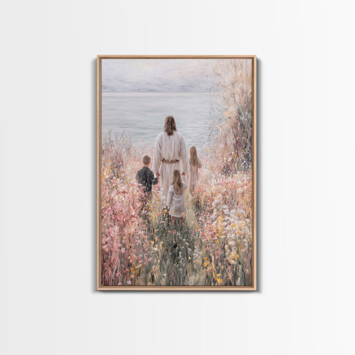 Garden Of Blessing – Framed Canvas Print – Christian Art Canvas – Christian Wall Art – Christian Gift – Christian Painting – Modern Christi