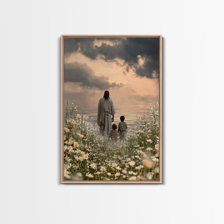 Fields Of Mercy – Framed Canvas Print – Christian Wall Art – Jesus Painting – Christian Art Canvas – Christian Christmas Art – Christian Gi