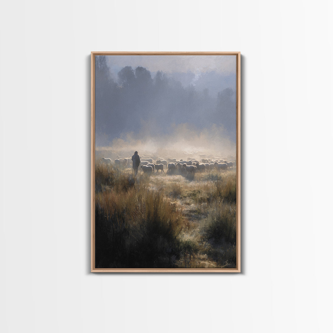 Gentle Keep – Framed Canvas Print – Christian Art Canvas – Christian Wall Art – Jesus Painting – Christian Art Print – Modern Christian Art