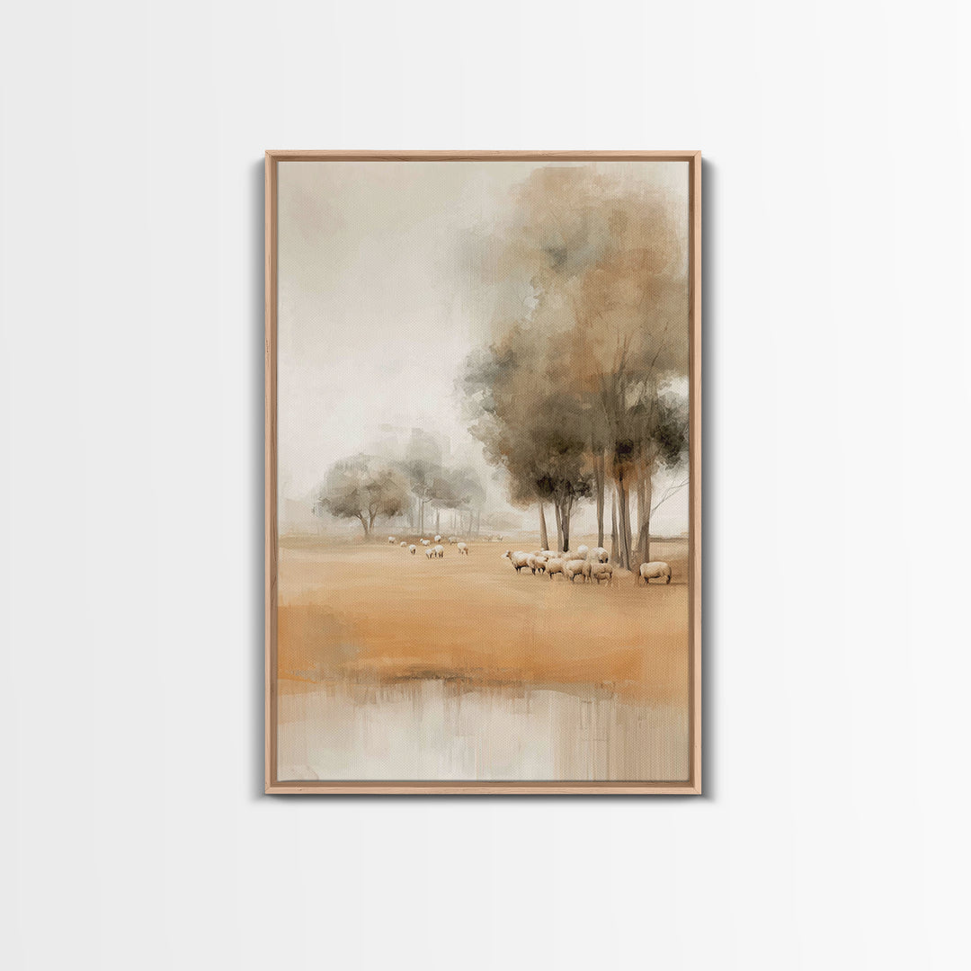 Quiet Meadow Grace – Framed Canvas Print – Christian Art Canvas – Christian Wall Art – Christian Painting – Subtle Christian Art – Christia