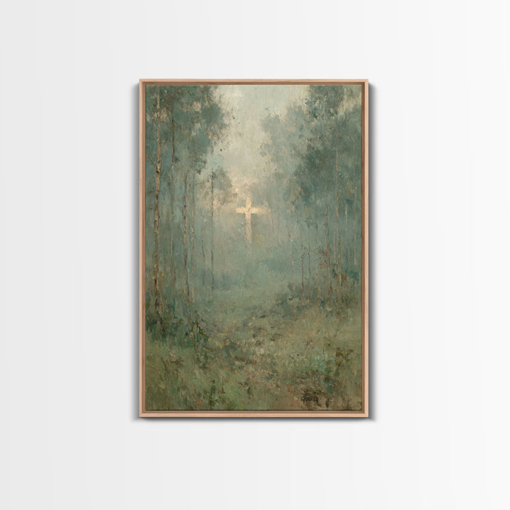 Forest Of Mercy – Framed Canvas Print – Christian Painting – Christian Wall Art – Christian Art Canvas – Moody Christian Art – Unique Chris