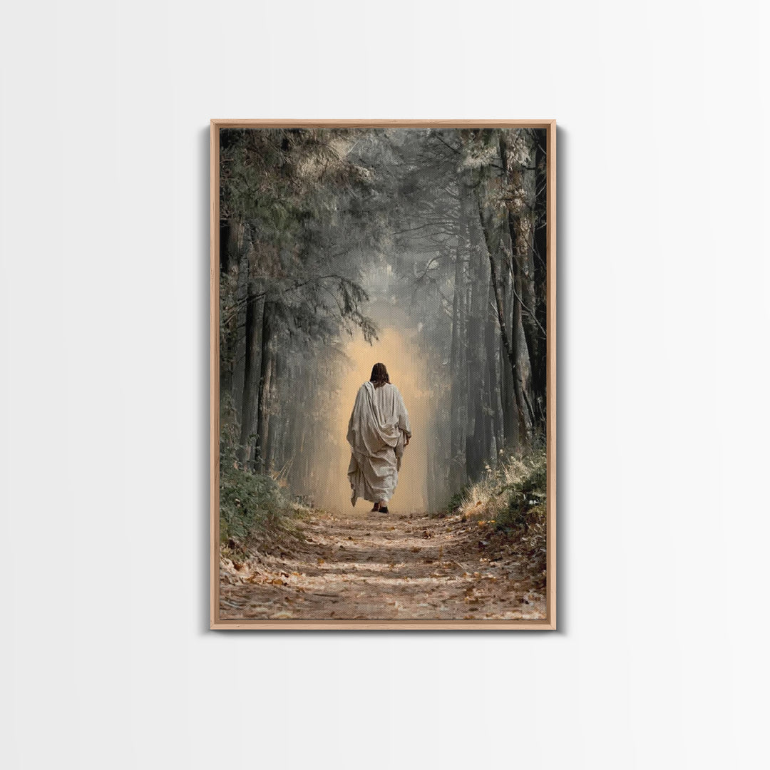 Sacred Journey – Framed Canvas Print – Jesus Painting – Christian Art Canvas – Christian Wall Art – Moody Christian Art – Large Christian P