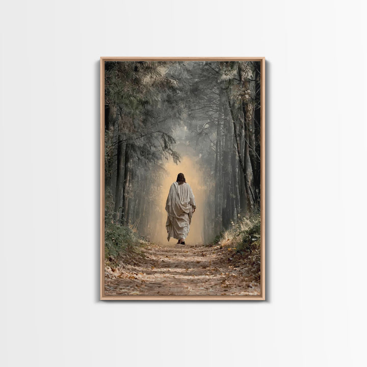 Sacred Journey – Framed Canvas Print – Jesus Painting – Christian Art Canvas – Christian Wall Art – Moody Christian Art – Large Christian P