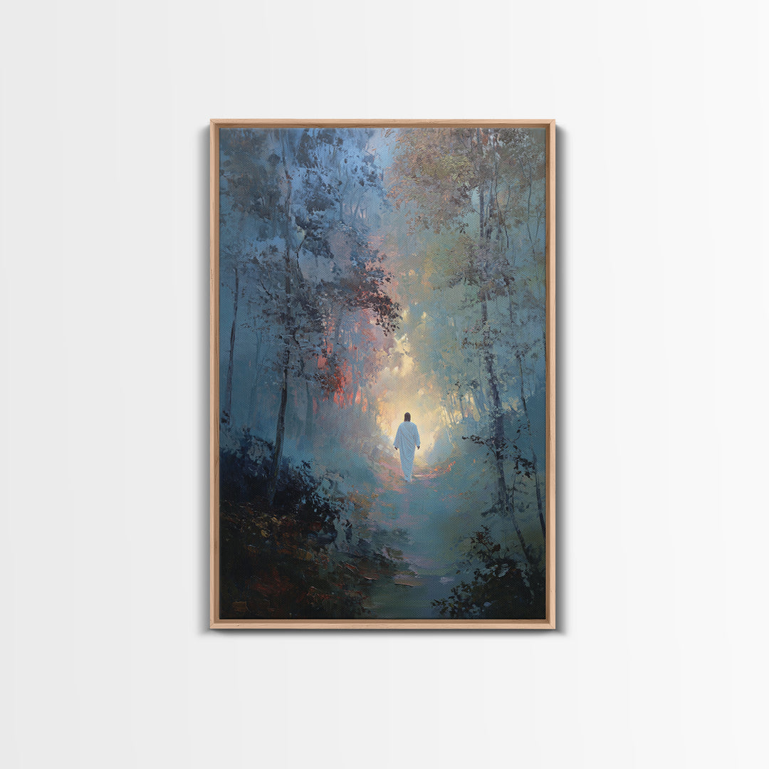 Walk Of Mercy – Framed Canvas Print – Christian Wall Art – Jesus Painting – Christian Art Canvas – Modern Christian Art – Christian Paintin