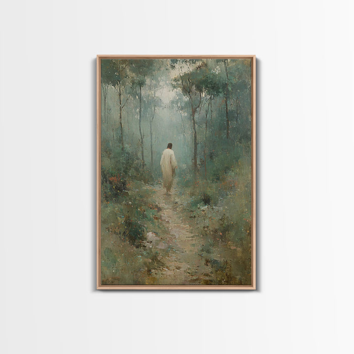 Autumn Reverence – Framed Canvas Print – Christian Art Canvas – Christian Wall Art – Jesus Painting – Unique Christian Art – Large Christia