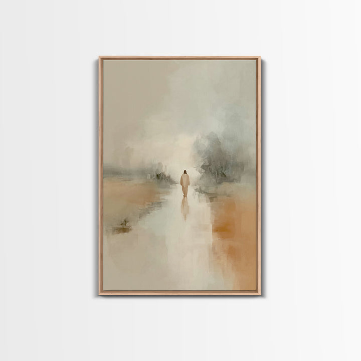 Sacred Stillness – Framed Canvas Print – Christian Art Canvas – Christian Painting – Subtle Christian Art – Modern Christian Art – Christma