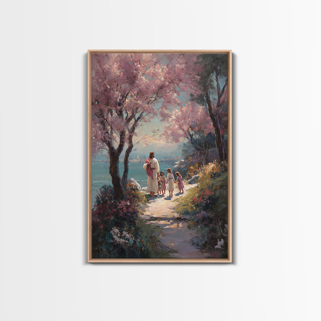 Springtime Promise | Framed Canvas Print | Christian Wall Art | Christian Art Canvas | Jesus Painting | Christian Decor