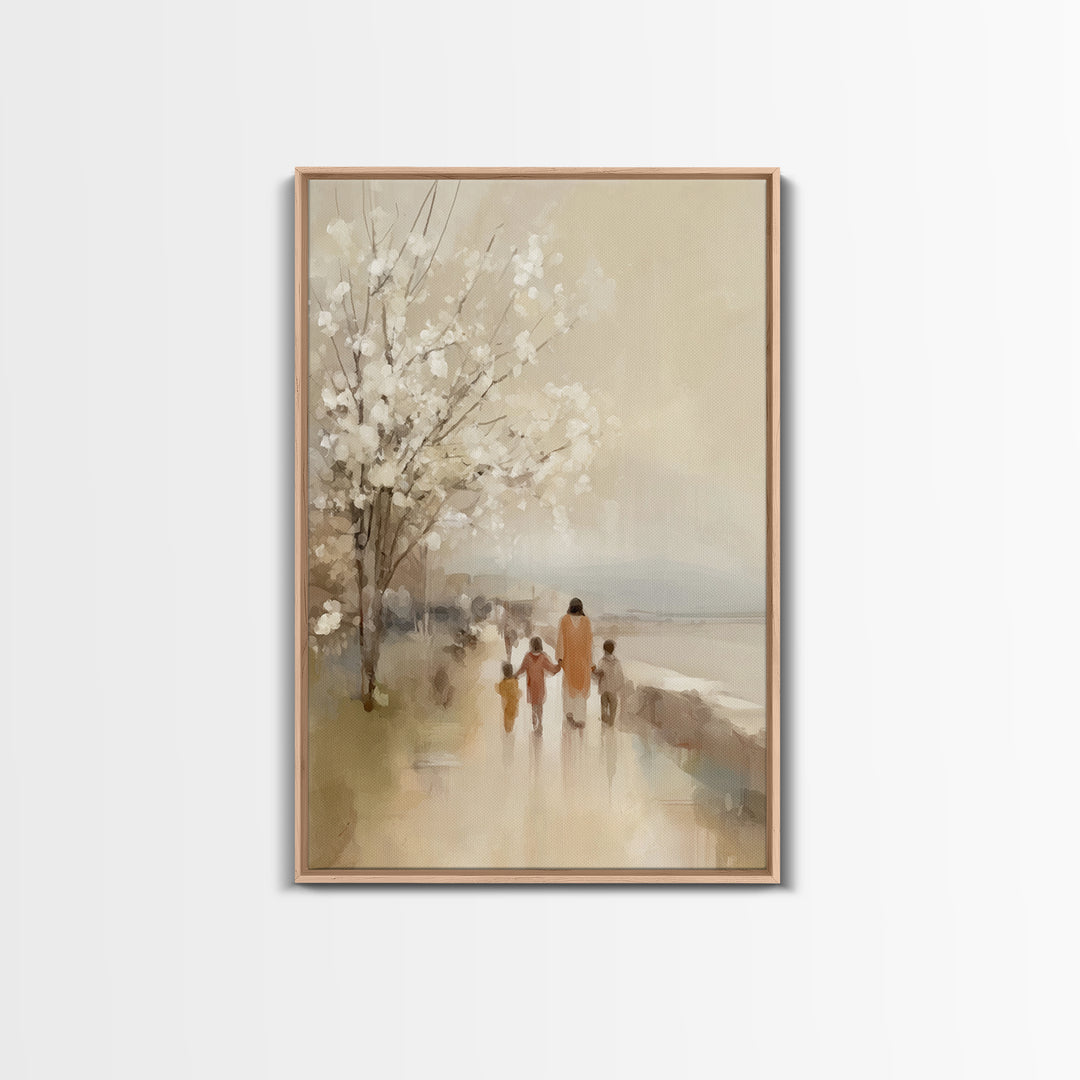 Blossoms Of Mercy – Framed Canvas Print – Christian Art Canvas – Christian Wall Art – Jesus Painting – Christmas Art