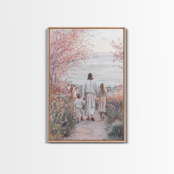 Silent Morning, Framed Canvas Print, Christian Wall Art, Christian Art Canvas, Jesus Painting, Christian Christmas Art