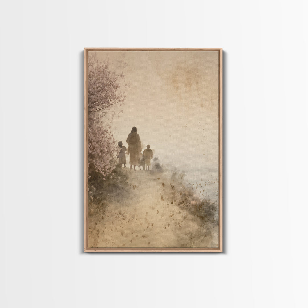 Eternal Walk | Framed Canvas Print | Jesus Painting | Christian Wall Art | Christian Art Canvas | Christian Gift Ideas