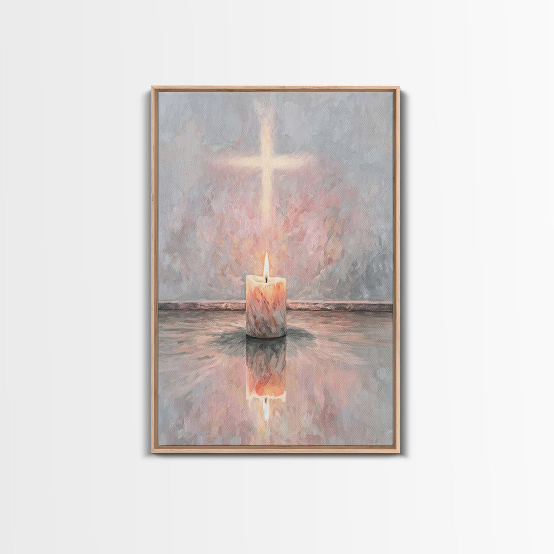 Light of Hope | Framed Canvas Print | Christian Wall Art | Christian Art Canvas | Modern Christian Art | Christian Gift | Christmas Art