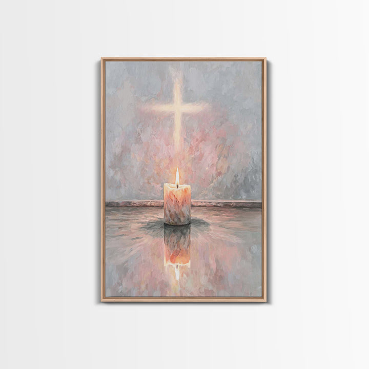 Light of Hope | Framed Canvas Print | Christian Wall Art | Christian Art Canvas | Modern Christian Art | Christian Gift | Christmas Art