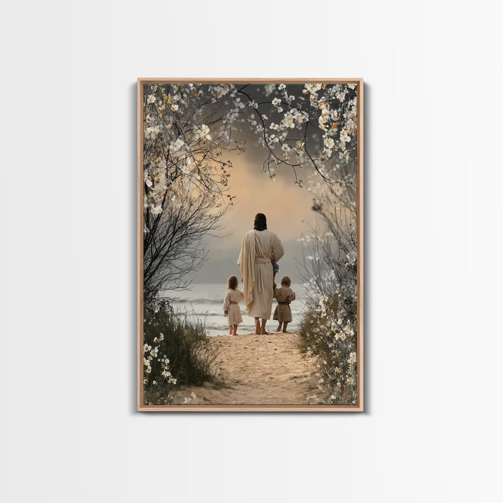 Golden Dawn – Framed Canvas Print – Christian Wall Art – Christian Art Canvas – Jesus Painting – Christian Christmas Art