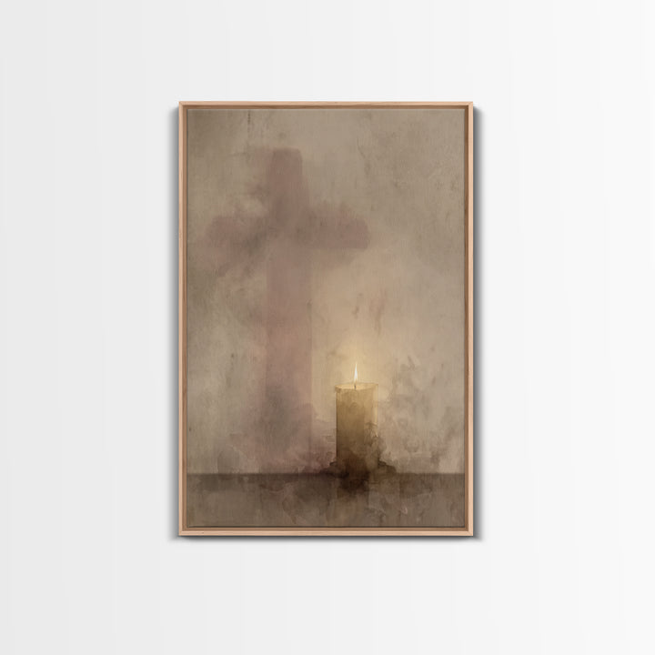 Light Of Mercy - Framed Canvas Print - Christmas Art - Christian Wall Art - Christian Art Canvas - Christian Christmas Art - Christian Deco