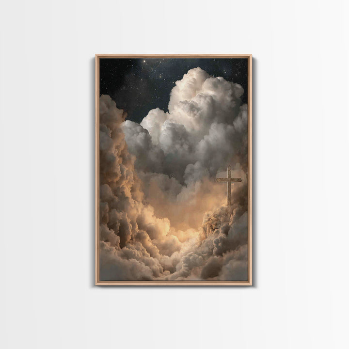 Clouds Of Promise | Framed Canvas Print | Christian Wall Art | Large Christian Painting | Christian Art Canvas | Christian Gift Ideas
