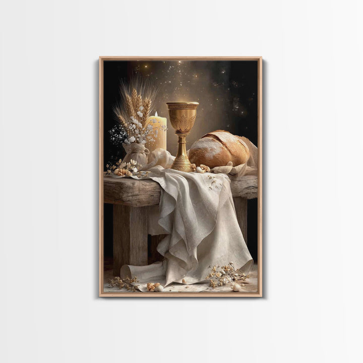 Bread Of Covenant – Framed Canvas Print – Christian Wall Art – Christian Art Canvas – Christian Art Work – Christian Gift Ideas