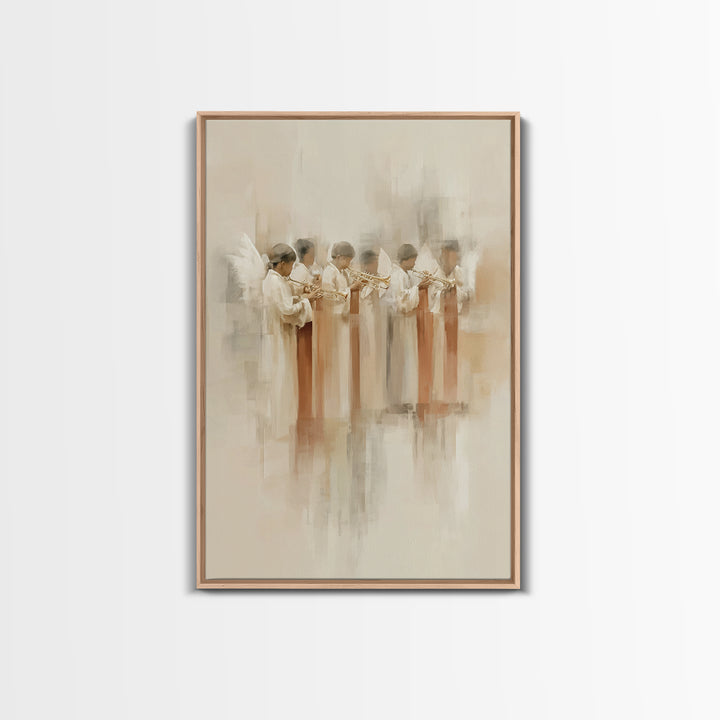 Celestial Heralds – Framed Canvas Print – Christian Art Canvas – Angel Art – Christian Wall Art – Modern Christian Art – Christian Gift Ide
