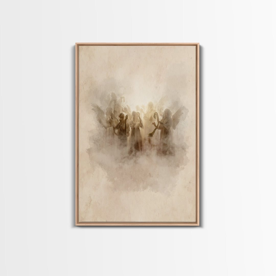Heavenly Chorus – Framed Canvas Print – Christian Wall Art – Jesus Painting – Christian Art Canvas – Christian Decor – Christian Gift