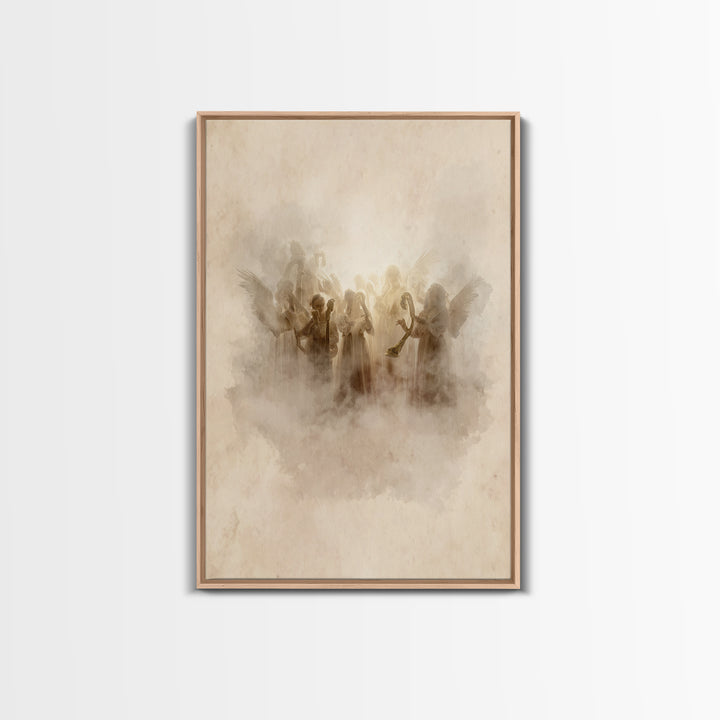 Heavenly Chorus – Framed Canvas Print – Christian Wall Art – Jesus Painting – Christian Art Canvas – Christian Decor – Christian Gift