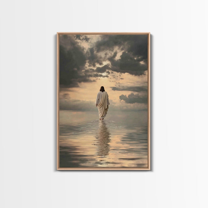Eternal Walk, Framed Canvas Print, Christian Art Canvas, Christian Wall Art, Jesus Painting, Christian Decor, Christian Gift