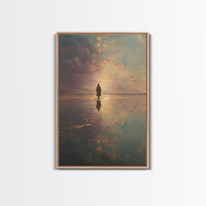 Serenity Walk – Framed Canvas Print – Christian Wall Art – Christian Gift – Christian Decor – Christian Art Canvas – Jesus Painting