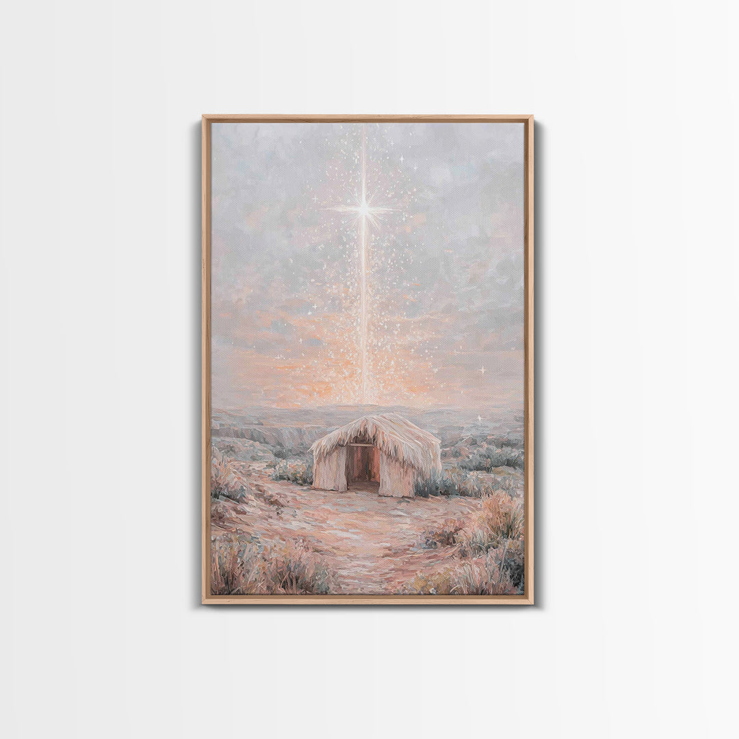 Dawn Of Hope, Framed Canvas Print, Christian Wall Art, Christmas Canvas Wall Art, Unique Christian Art, Jesus Painting, Christian Gift Idea