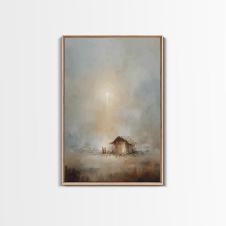 Bethlehem Peace, Framed Canvas Print, Christian Art Print, Christmas Wall Art, Christian Christmas Art, Christian Gift Ideas, Jesus Art Pri