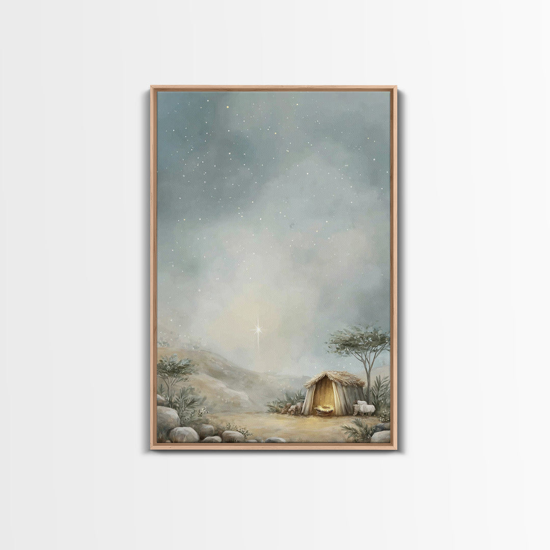 Star of Mercy | Framed Canvas Print | Christian Art Canvas | Christian Wall Art | Christmas Wall Art | Christian Gift Ideas | Jesus Christm