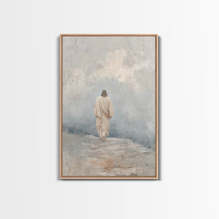 Path Of Mercy, Framed Canvas Print, Jesus Art Print, Christian Wall Art, Christian Paintings, Modern Christian Art, Christian Art Canvas