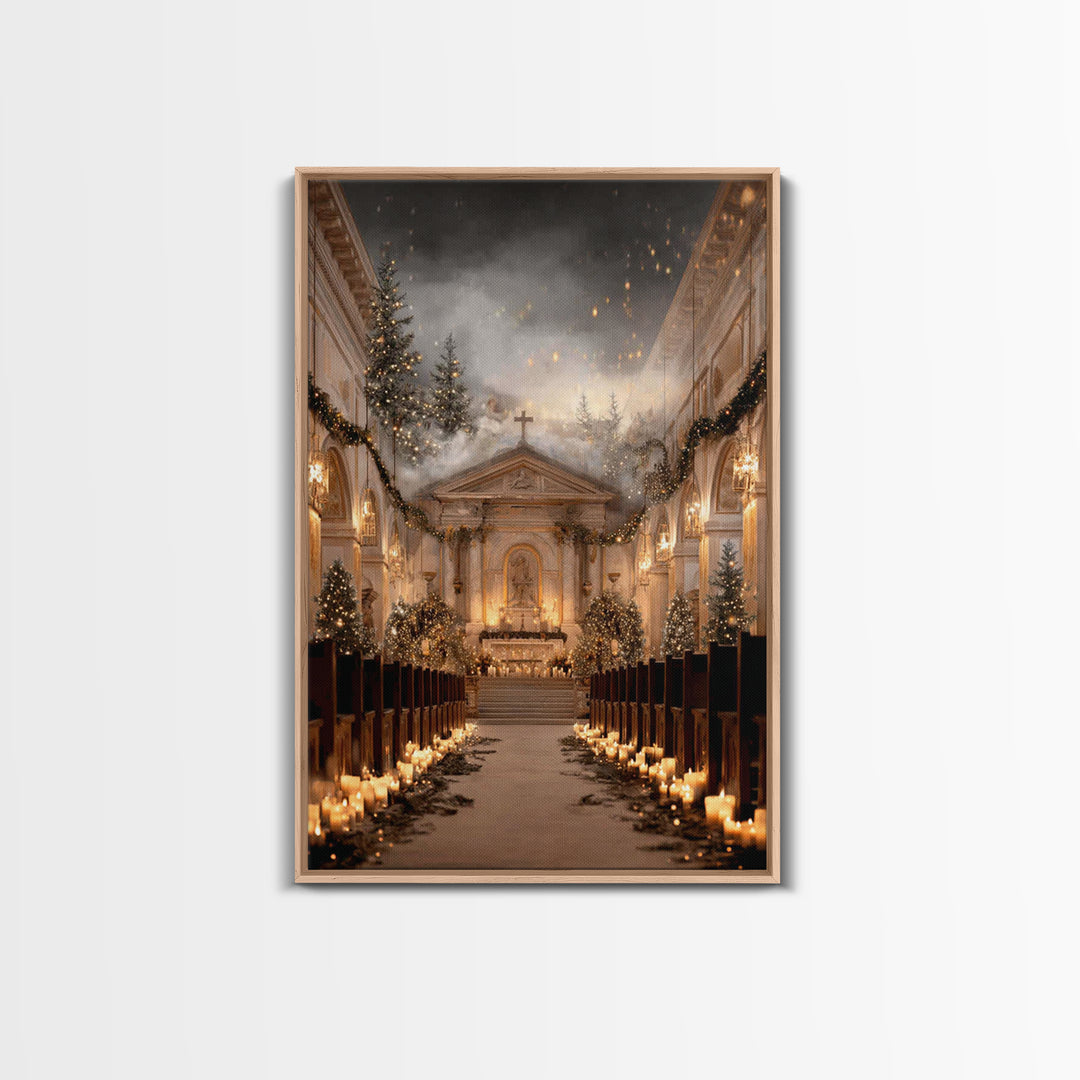 Sanctuary Of Peace - Framed Canvas Print - Christian Christmas Art - Christian Wall Art - Christian Decor - Christmas Art - Christian Art C