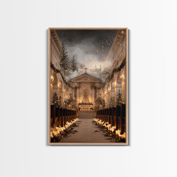 Sanctuary Of Peace - Framed Canvas Print - Christian Christmas Art - Christian Wall Art - Christian Decor - Christmas Art - Christian Art C