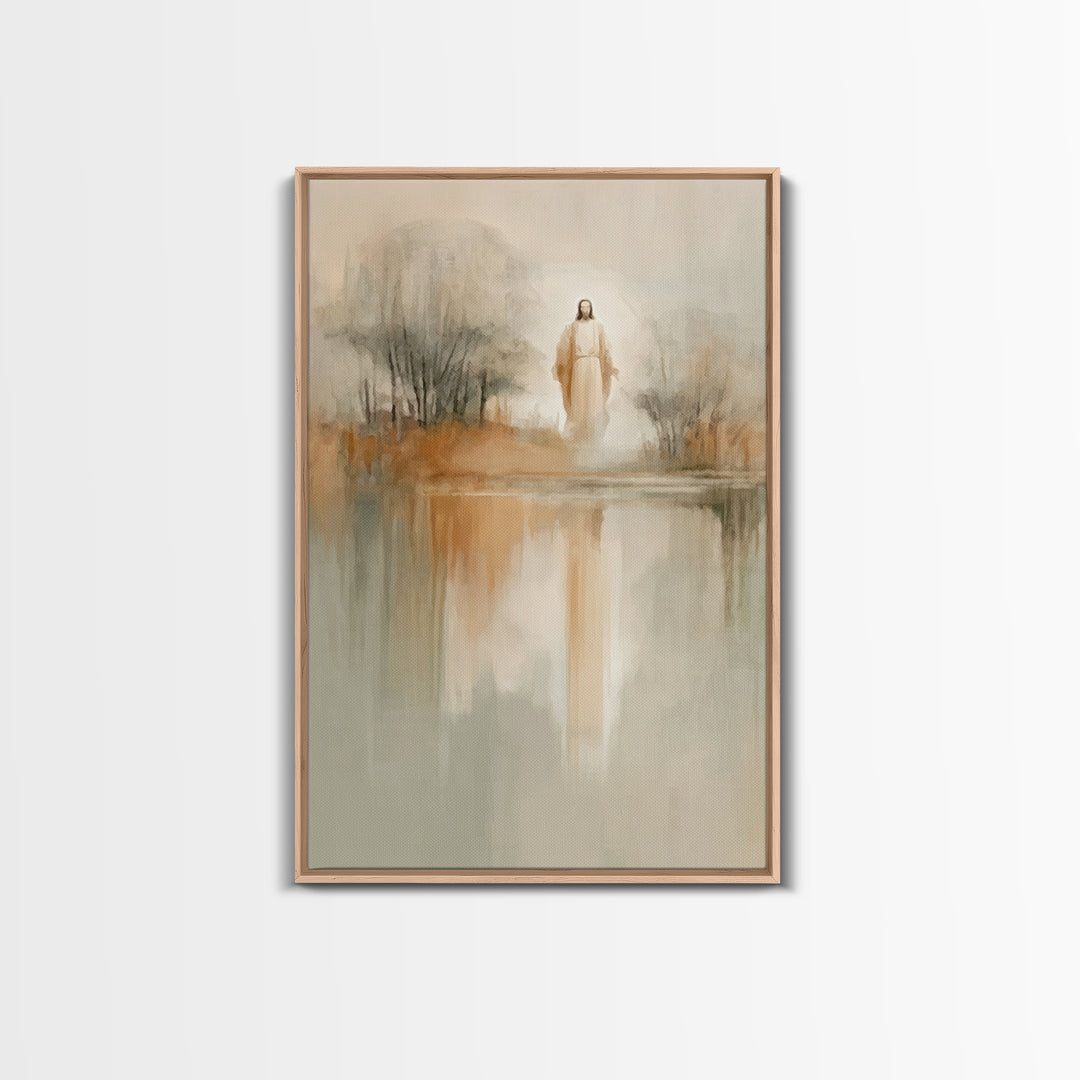 Radiant Messiah – Framed Canvas Print – Christian Wall Art – Jesus Painting – Vintage Christian Art – Christian Art Canvas – Christian Chri