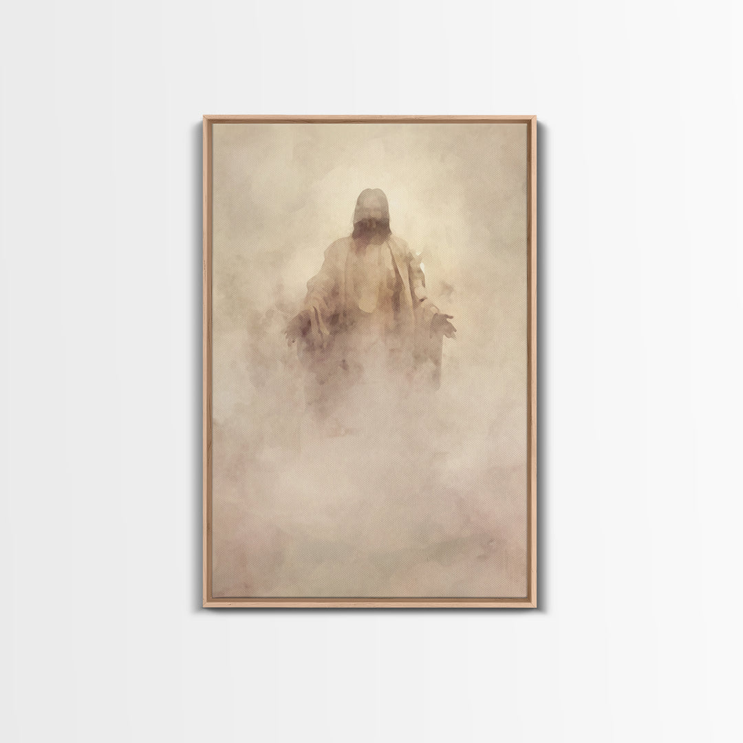 Eternal Presence – Framed Canvas Print – Christian Wall Art – Christian Art Canvas – Abstract Christian Art – Moody Christian Art – Jesus P