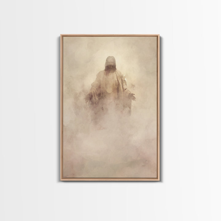 Eternal Presence – Framed Canvas Print – Christian Wall Art – Christian Art Canvas – Abstract Christian Art – Moody Christian Art – Jesus P
