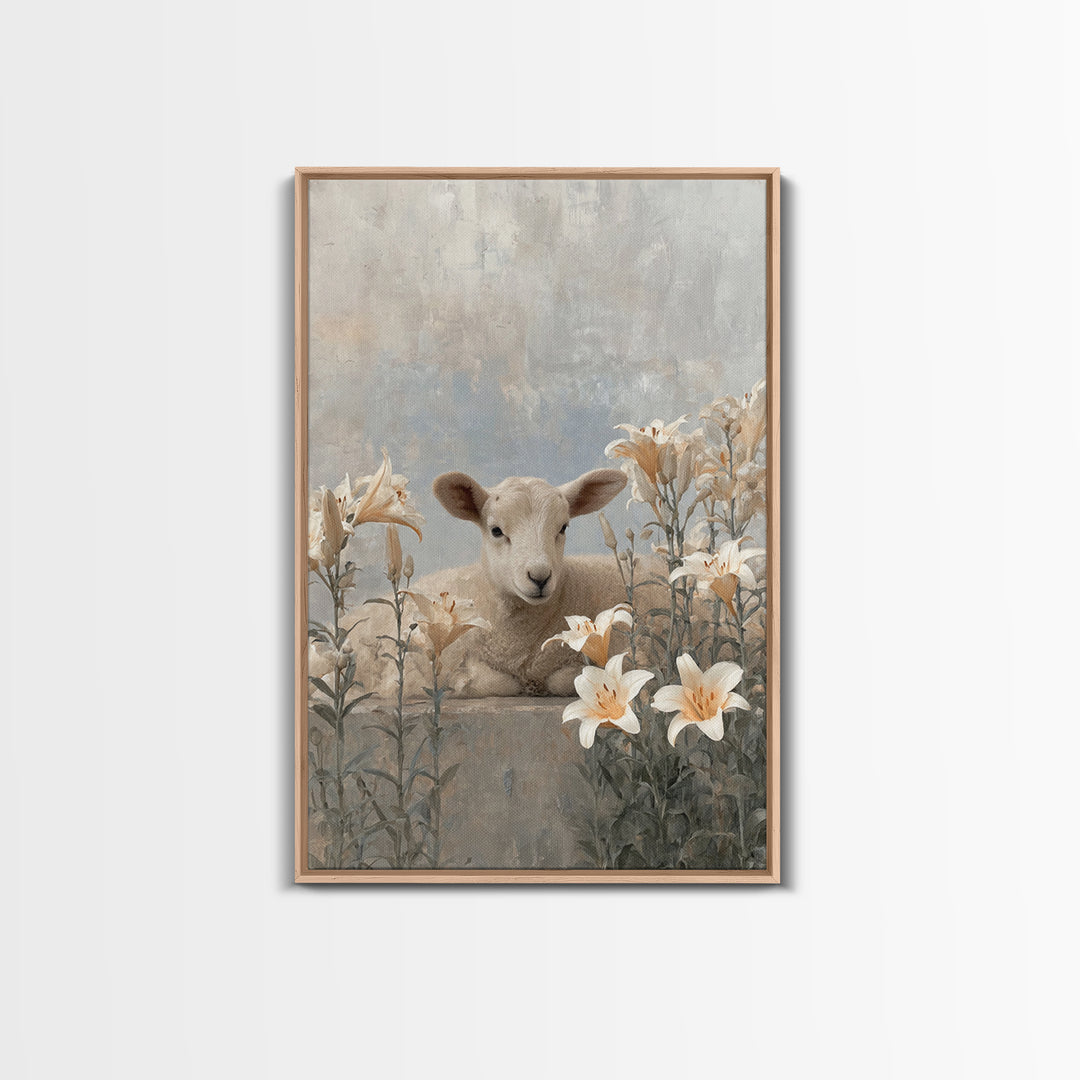 Graceful Meadow – Framed Canvas Print – Christian Wall Art – Subtle Christian Art – Christian Art Canvas – Christian Art Gift – Christian D