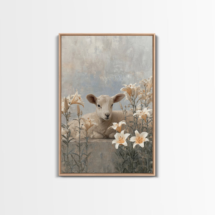 Graceful Meadow – Framed Canvas Print – Christian Wall Art – Subtle Christian Art – Christian Art Canvas – Christian Art Gift – Christian D