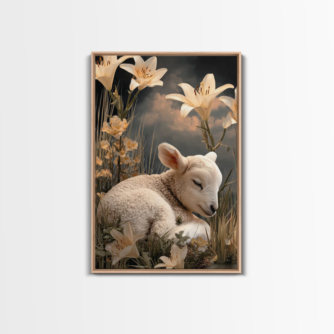 Evening Calm – Framed Canvas Print – Christian Wall Art – Christian Art Work – Christian Art Canvas – Moody Christian Art – Christian Gift