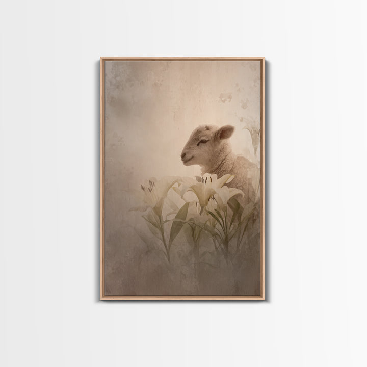 Soft Blessing – Framed Canvas Print – Christian Wall Art – Christian Art Painting – Subtle Christian Art – Christian Decor For Home – Chris